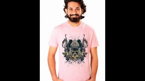 White Colour Graphic Design Printed T Shirts