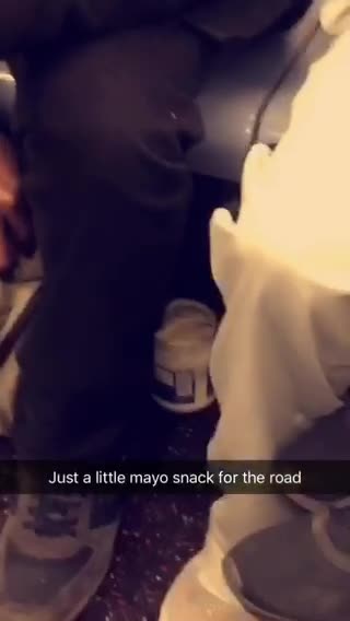 Just a little mayo snack for the road subway