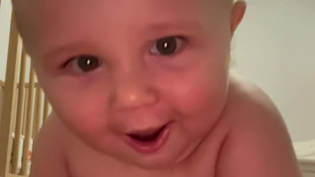 A child with a funny act