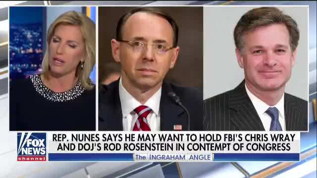 Devin Nunes warns Rosenstein, Wray could face impeachment if they don't comply