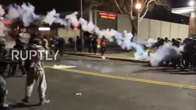 Antifa descend on ICE building in Portland