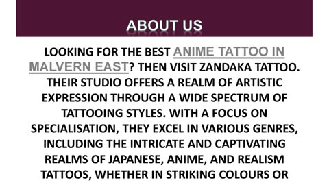 Best Anime Tattoo in Malvern East