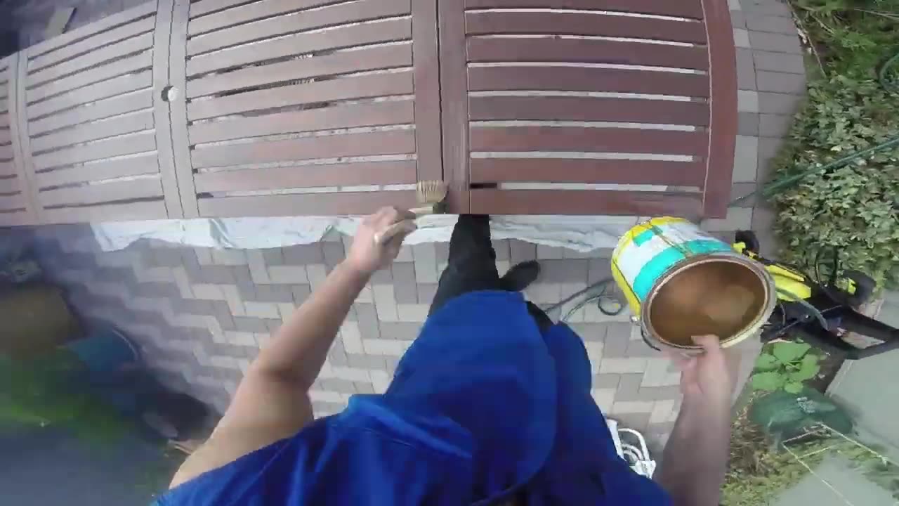 Cabot's Aquadeck Part 5 - Oiling Table & Deck POV GoPro Timelapse @cabotsanz