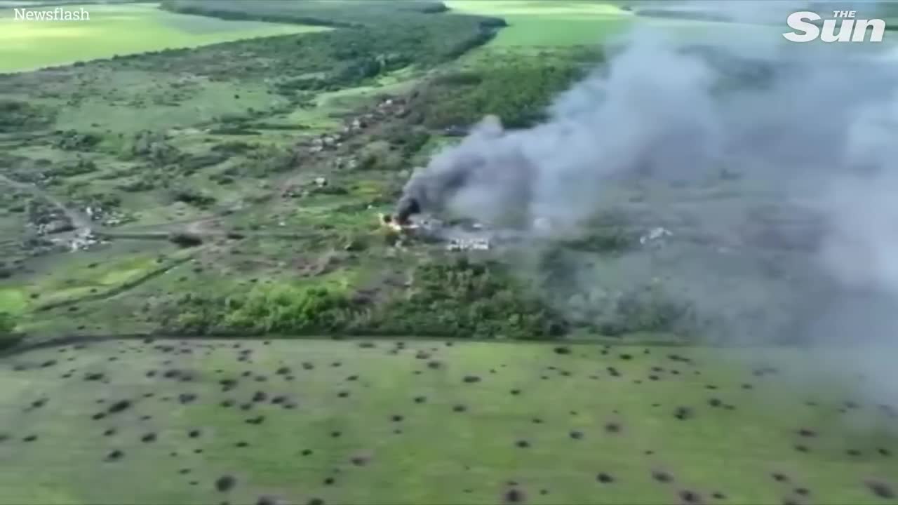 Russian ammo warehouse EXPLODES in direct hit from Ukrainian forces