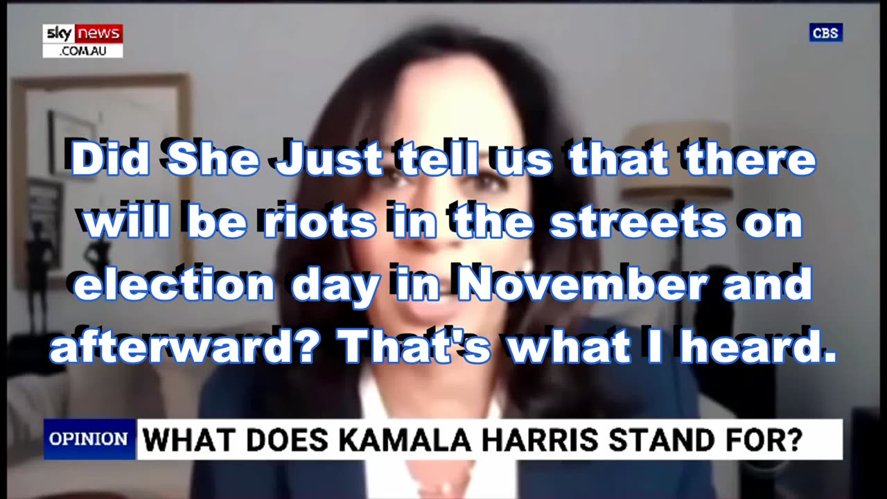 Kamala's promise of riots in the streets on election day