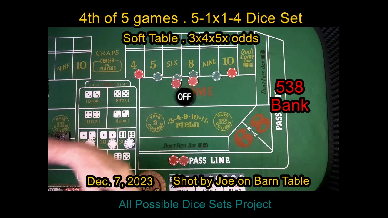 5-1x1-4 Dice Set at Soft Table