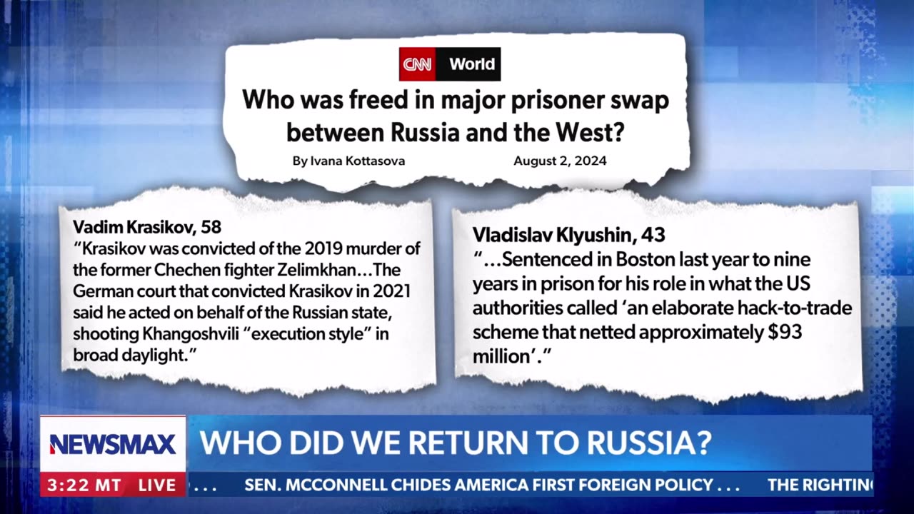 Newsmax - August 2, 2024 (Prisoner Swap)