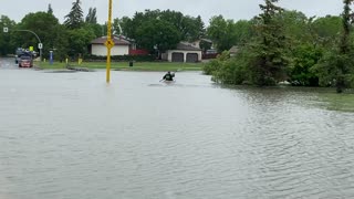 Husband Crosses Flood Kayaking Off Bucket List