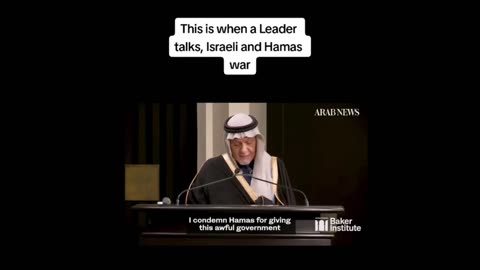 This is when a Leader talks, Israeli and Hamas War