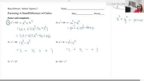 Factoring Sum and Difference of Cubes