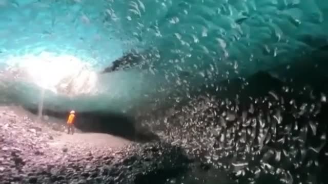 walk under the glacier