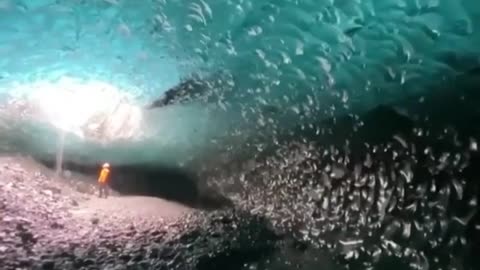 walk under the glacier