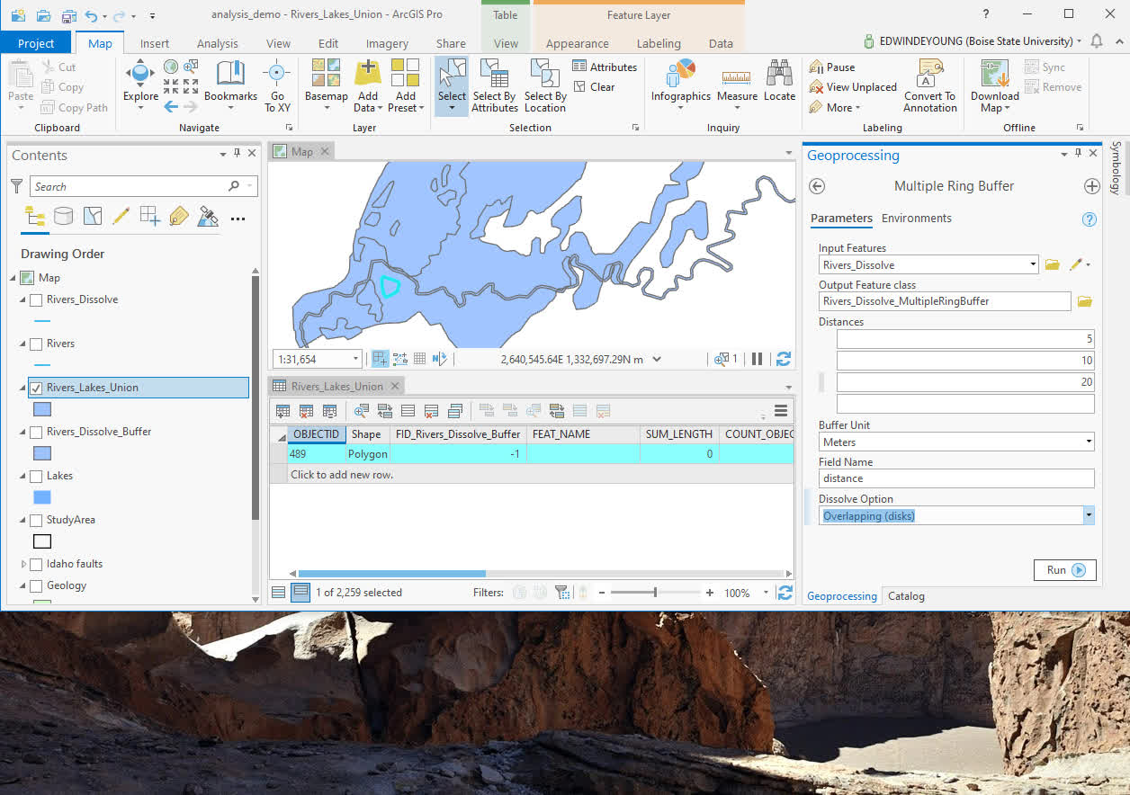 ArcGIS Buffer & Union Tools