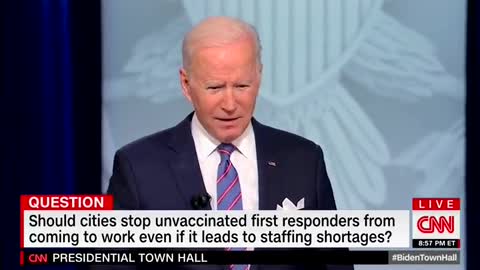 Biden mocks freedom with stupid comment at townhall