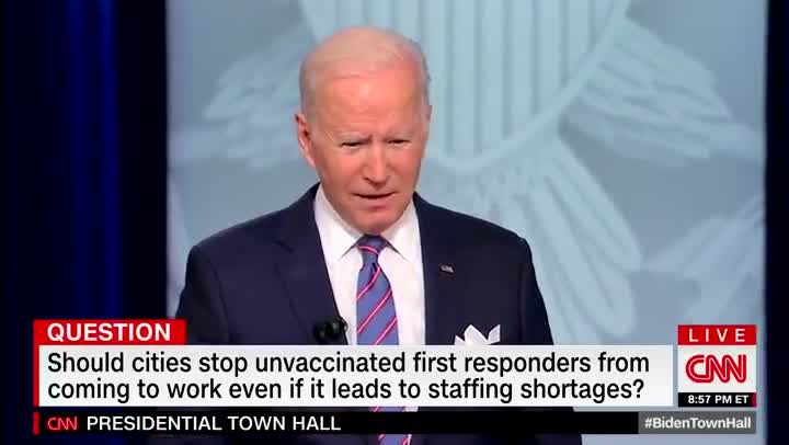 Biden mocks freedom with stupid comment at townhall