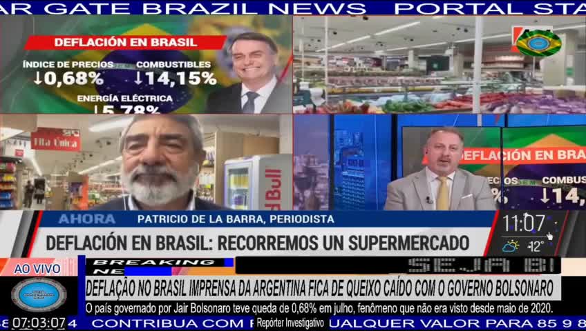 DEFLAÇÃO NO BRASIL IMPRENSA DA ARGENTINA FICA DE QUEIXO CAÍDO COM O GOVERNO BOLSONARO