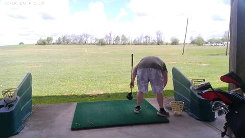 went to the golfing range with my dad