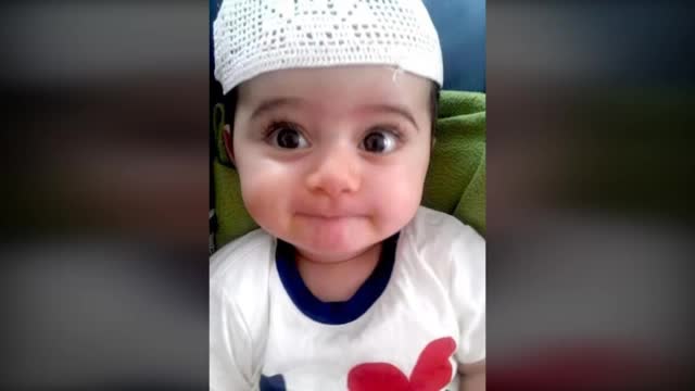 Cute baby learning duaa.😃😃😃Funny