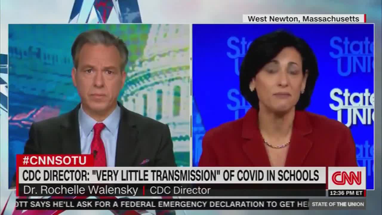 CDC director Unveils New Guideline to Re-open Schools on CNN with Jake Tapper
