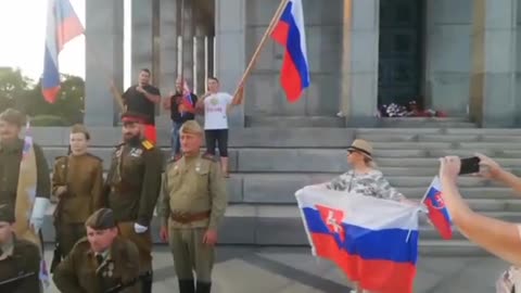 Around Yesterday, a memorial event was held at the monument to the fallen Soviet Soldiers