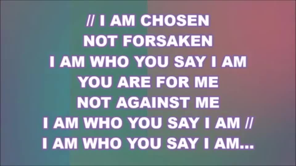 I Am Who You Sat I Am CF