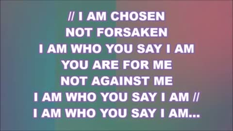 I Am Who You Sat I Am CF