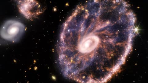 Zoom into the cartwheel Galaxy