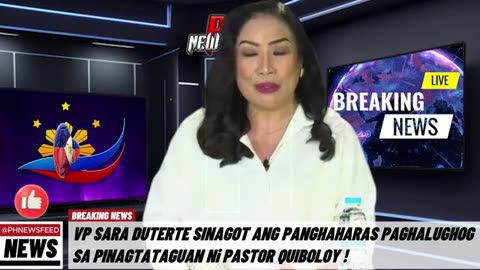 MARAHAS SOBRA VP SARA DUTERTE SINAGOT ANG WALANG RESPITO PAGHALUGHOG SA PINAGTATAGUAN Ni QUIBOLOY