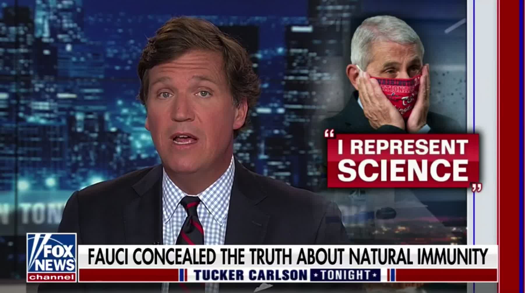 Tucker Carlson calls out Flip Flop Fauci after he once spoke positively about natural immunity