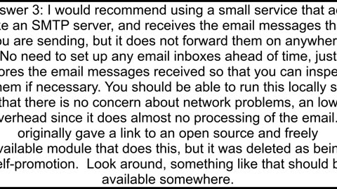How can I test an emailsending script that will send out to over 1000 users