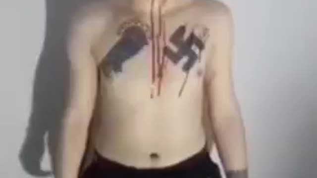 Captive Ukrainian neo-Nazi