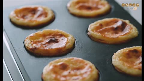 French pudding egg tarts thick and crispy super delicious recipe pt11