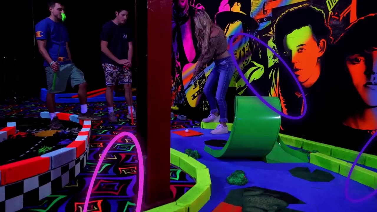 Retro Blacklight Mini Golf