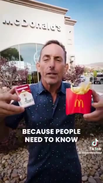 McDonald’s French fries is equal to 100 cigarettes 🚬
