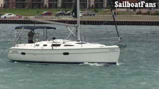 RAFIKI Sailboat Light Cruise Under Bluewater Bridges In Sarnia
