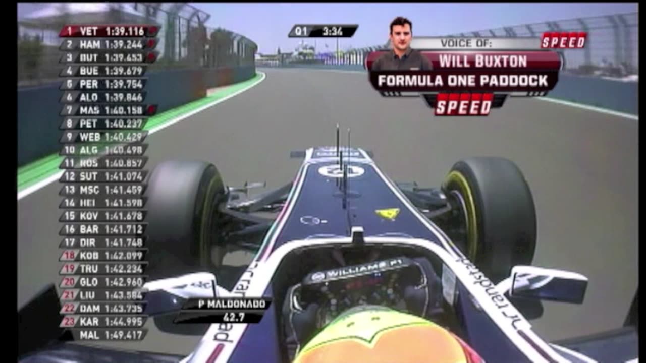 F1 Valencia Qualifying In-Car 2011 pt1