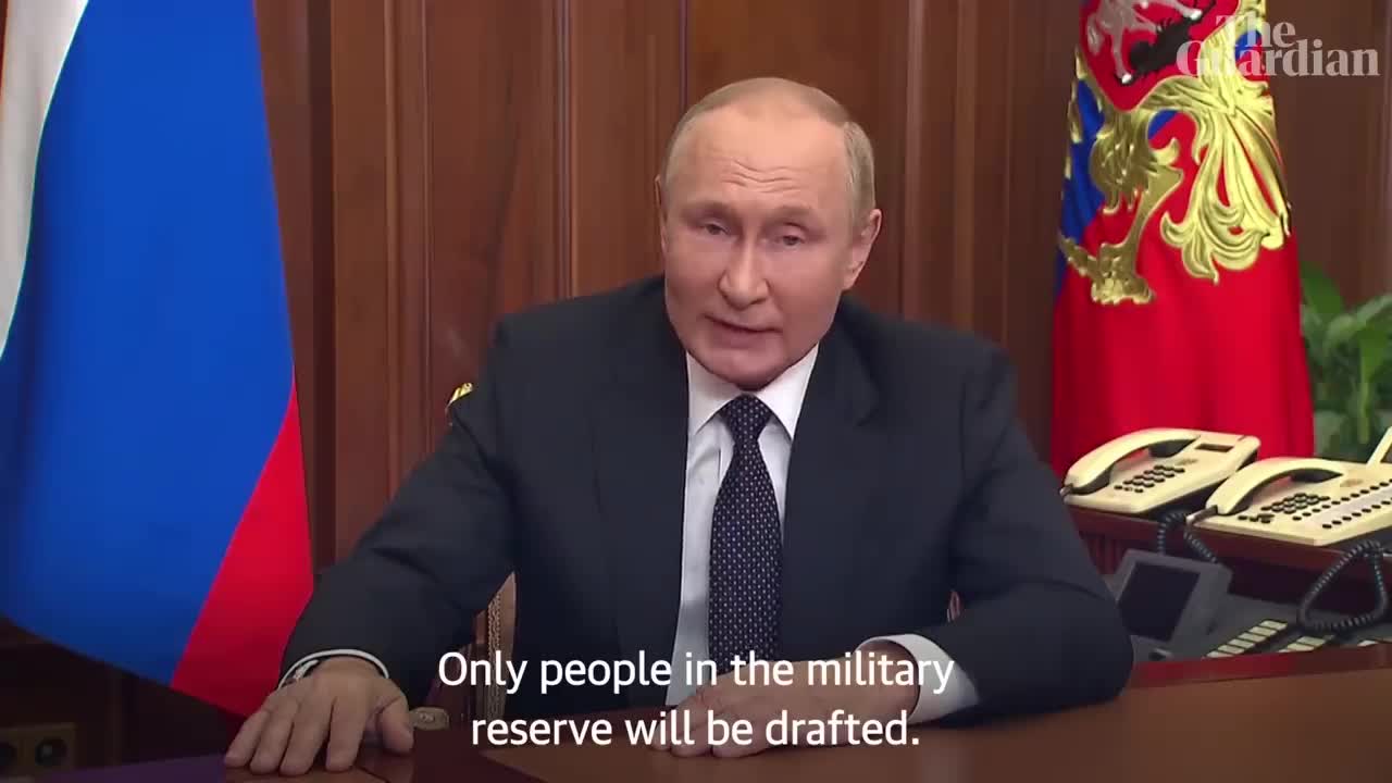 RUSSIA Vladimir Putin announces partial mobilisation of Russian troops for Ukraine