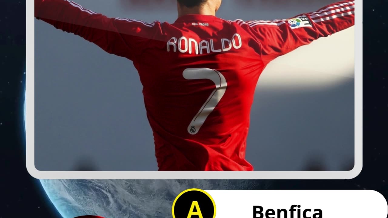 Which Portuguese club did Ronaldo join before moving to 5 Manchester United? 🧠#Ronaldo #quiz