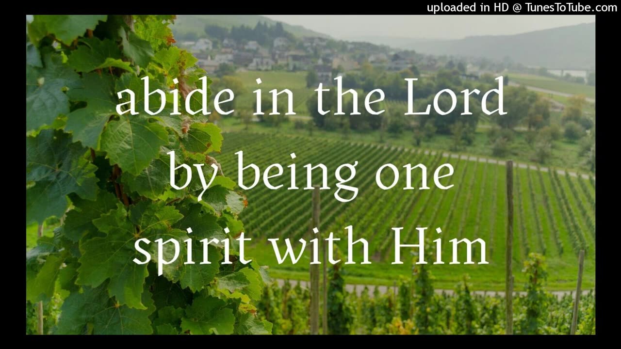 abide in the Lord by being one spirit with Him