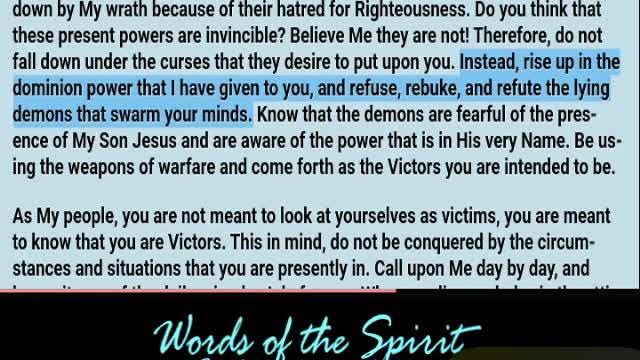 Words of the Spirit. July 13 2022