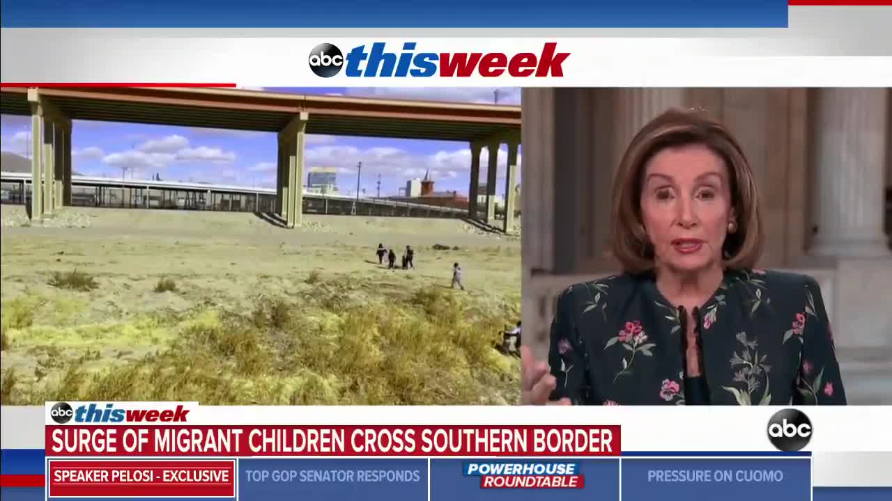 Pelosi Blames Trump For Biden's Border Crisis