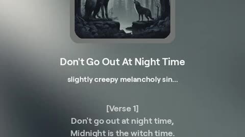 Don't Go Out at Night Time - Alternate Version 2