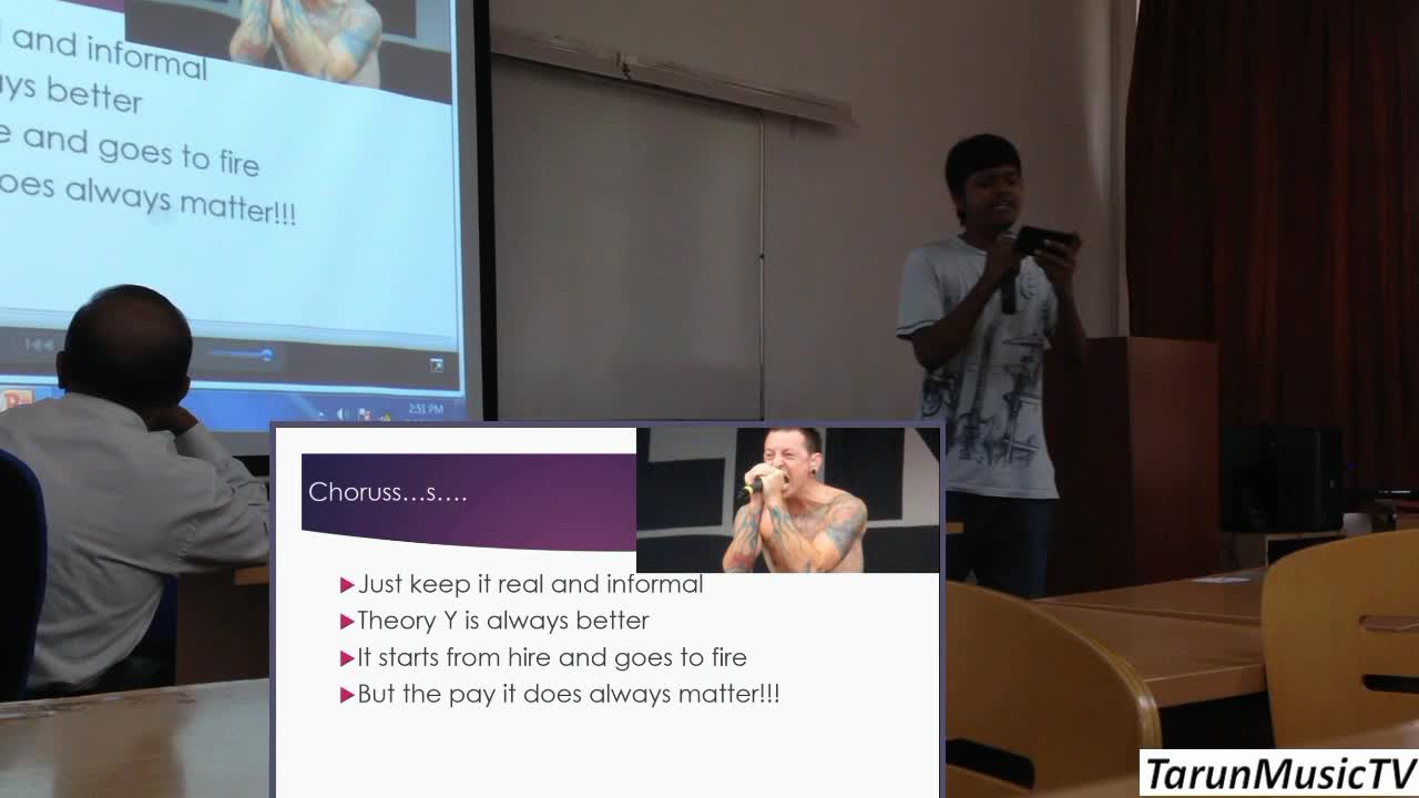 Student raps entire class presentation