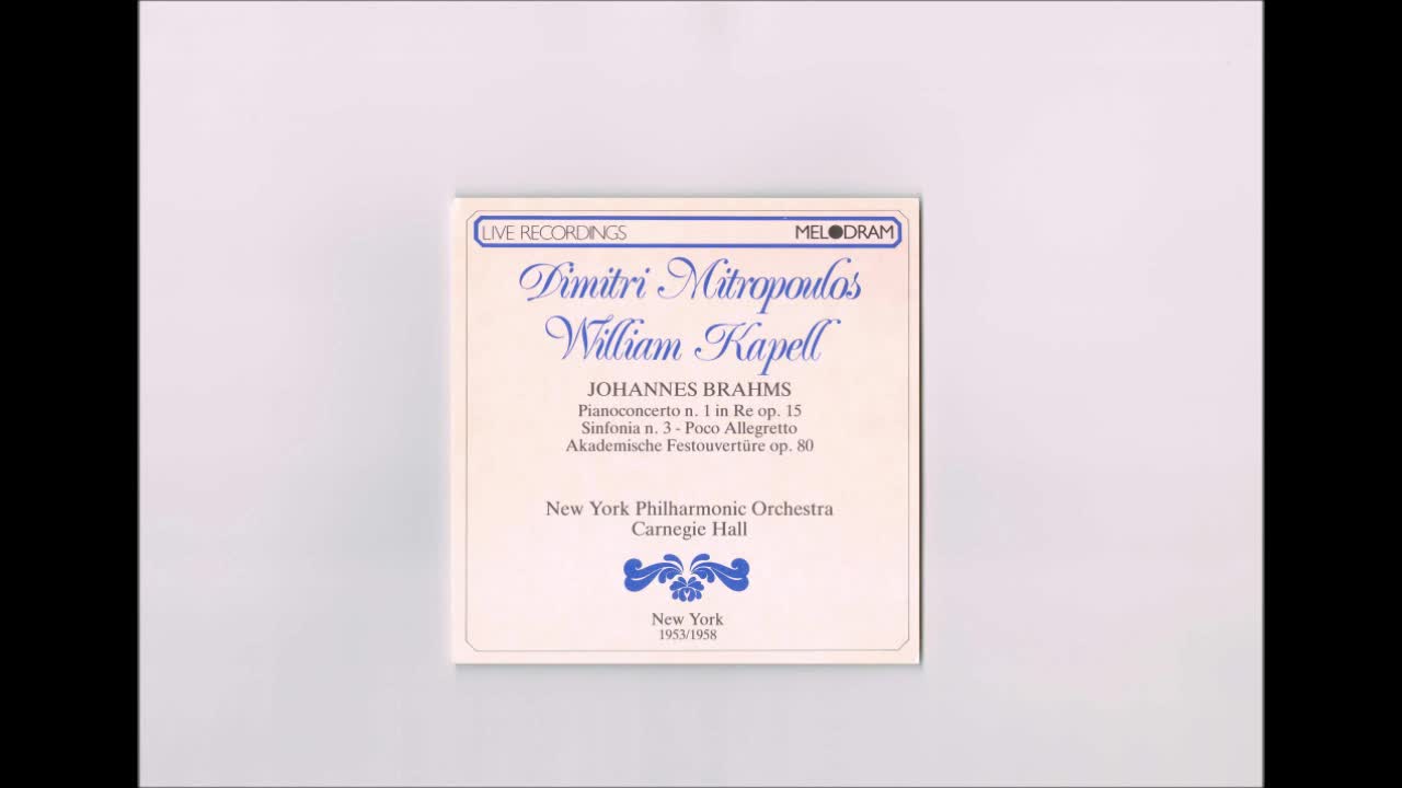 Brahms - “Academic Festival” Overture Mitropoulos NYP