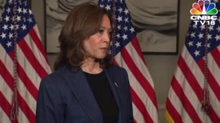 A haggard Harris lies through her teeth at a press conference today