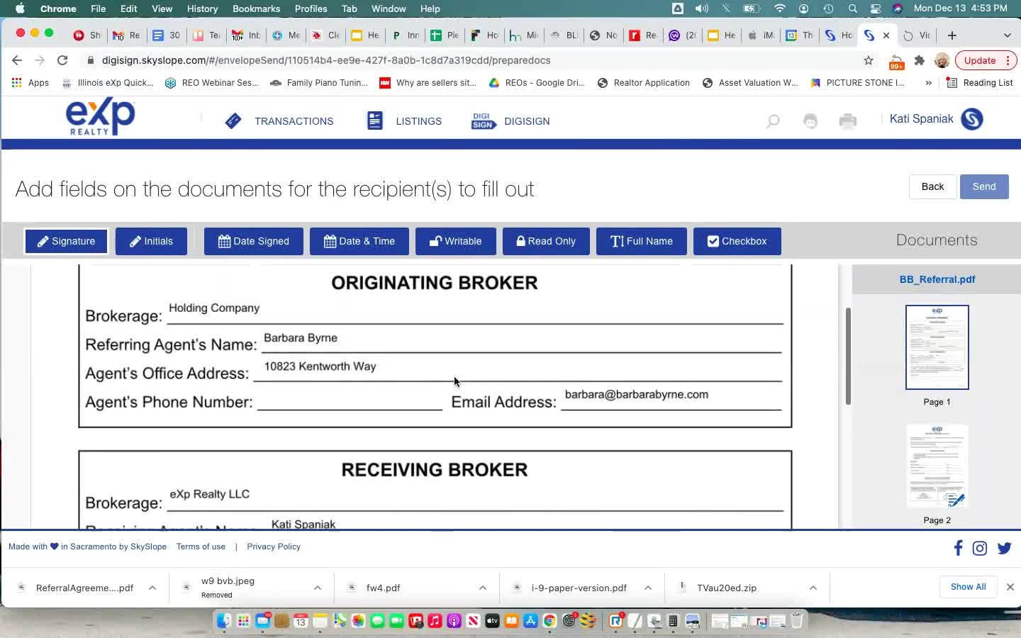 Skyslope/DigiSign - how to send a referral