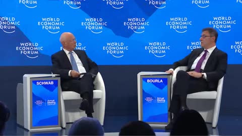 Klaus Schwab And Pfizer CEO Albert Bourla Discuss