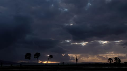 Before the storm in the seashore