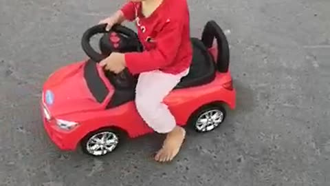 Cute Baby - Driving Sports Car