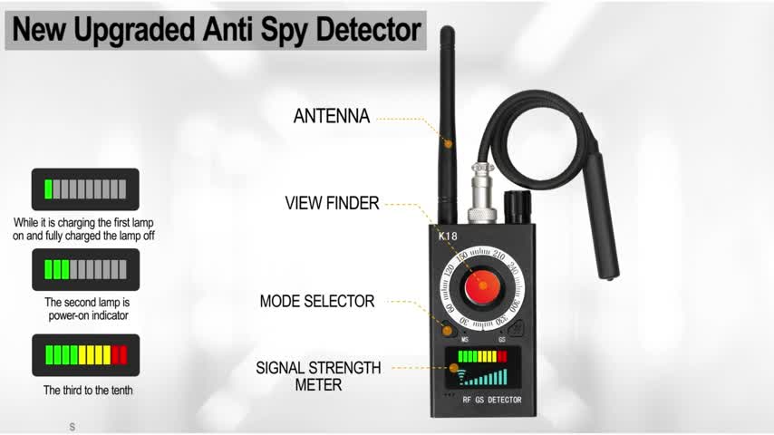 Innoo Tech Anti Spy Detector & Camera Finder RF Signal Detector GPS Bug Detector Hidden Camera